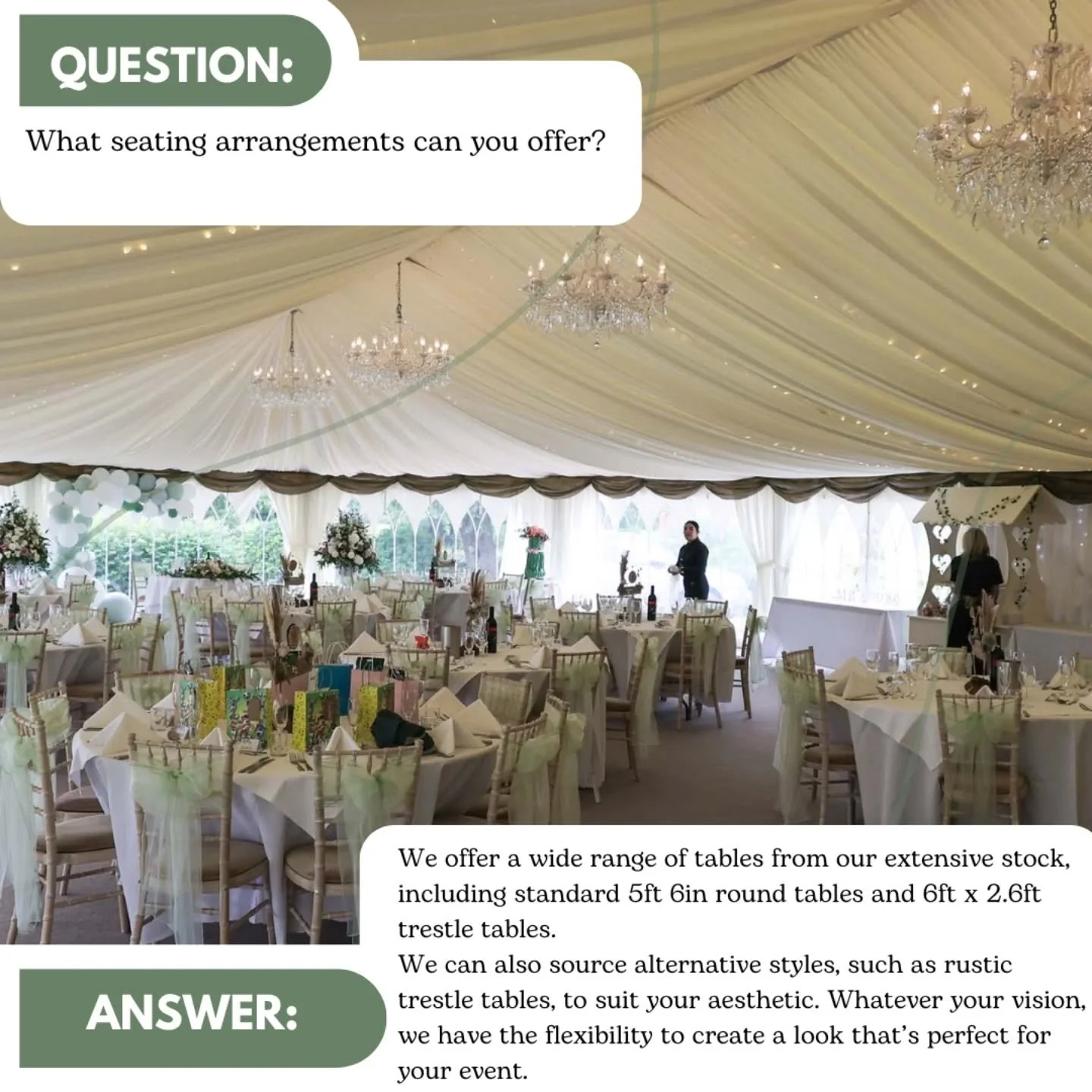 Your event, your style&nbsp;✨

From classic round tables to sleek trestles and rustic vibes, we&rsquo;ve got the perfect setup to bring your vision to life. Whatever the look, we&rsquo;ll make it happen&nbsp;🤍

📸 @hayley_denston_photography 

#Even