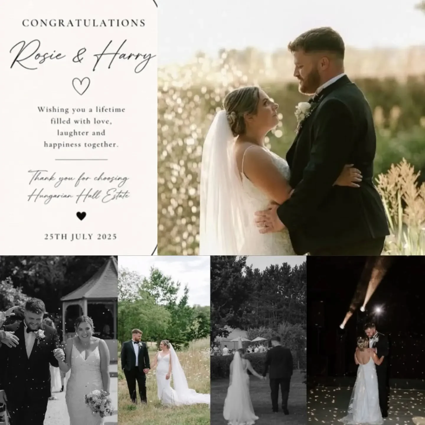 🤍&nbsp;Congratulations, Rosie &amp; Harry!&nbsp;🤍

What a beautiful day celebrating your wedding with us at Hungarian Hall Estate.

From an emotional outdoor ceremony at our Victorian Summer House, surrounded by your wonderful family and friends, t
