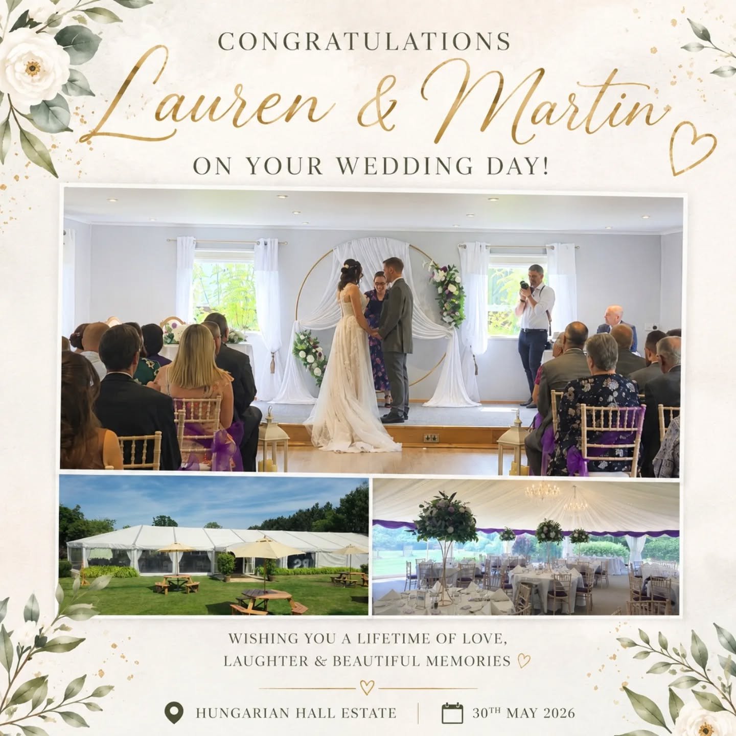 ✨&nbsp;Congratulations Lauren &amp; Martin&nbsp;✨

We had the absolute pleasure of hosting Lauren &amp; Martin's wedding ceremony and reception at Hungarian Hall Estate on a beautiful May day.

The happy couple spent the weekend celebrating with fami