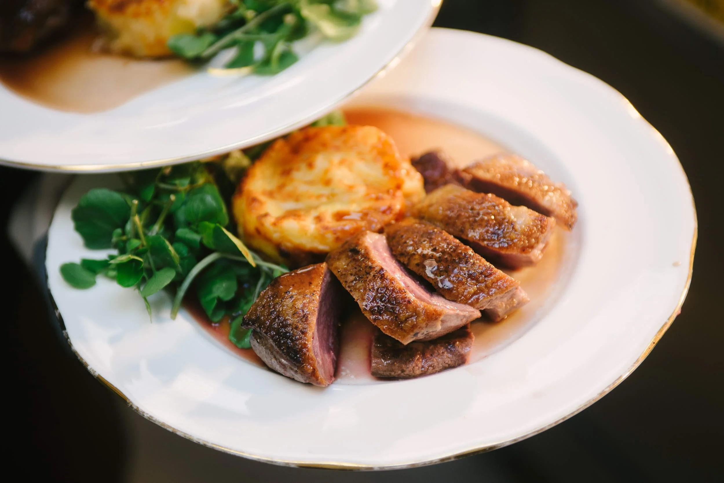 Sliced roast venison