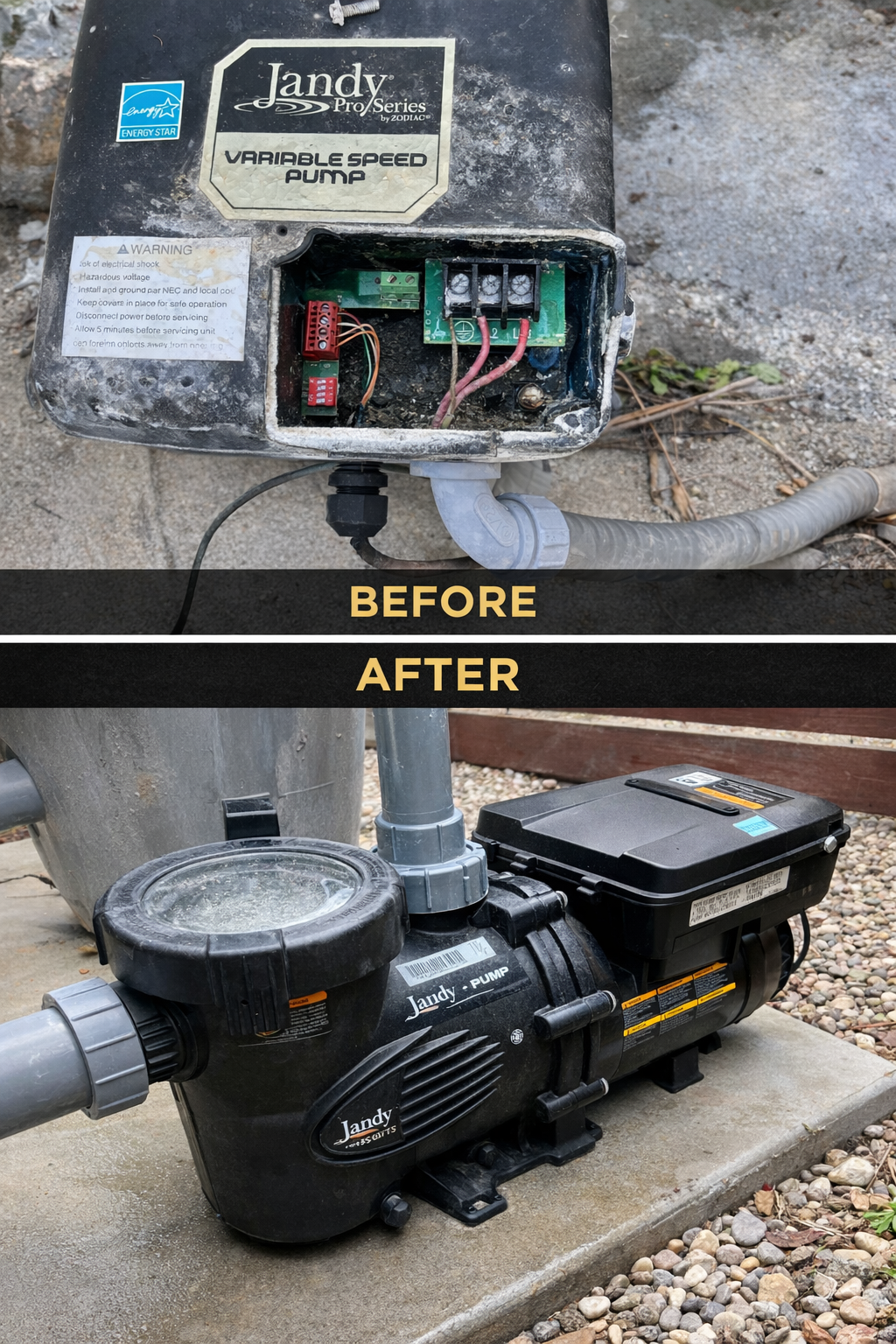 Variable speed pump installation in Santa Barbara.