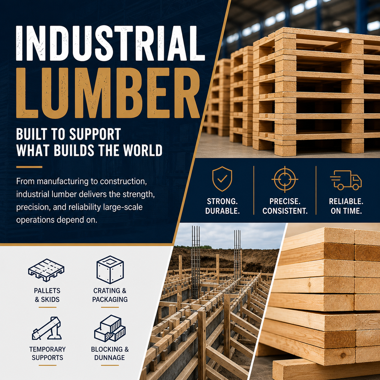How Industrial Lumber Supports Large-Scale Manufacturing and Construction