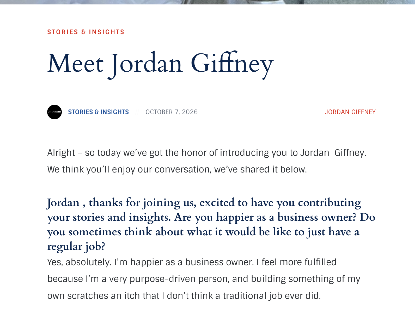 i got interviewed. it was weird. you should read it.