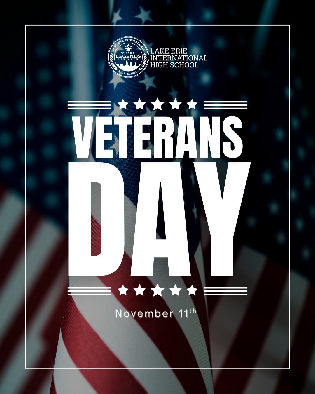 Today we honor those who&rsquo;ve served our country with courage and commitment. Your service reminds our students to lead with respect, strength, and heart. ❤️🤍💙⁠
⁠
#VeteransDay