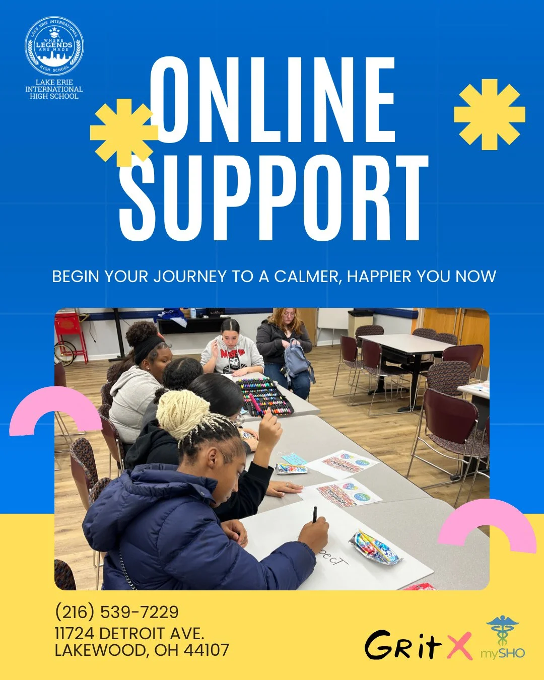 ✨ Support isn&rsquo;t limited to school hours.⁠
With MySHO + GRITx, LEIH students have 24/7 online tools to manage stress, anxiety, and everyday challenges.⁠
⁠
#SupportAtYourFingertips #MySHOPartnership #ClevelandCharterSchools