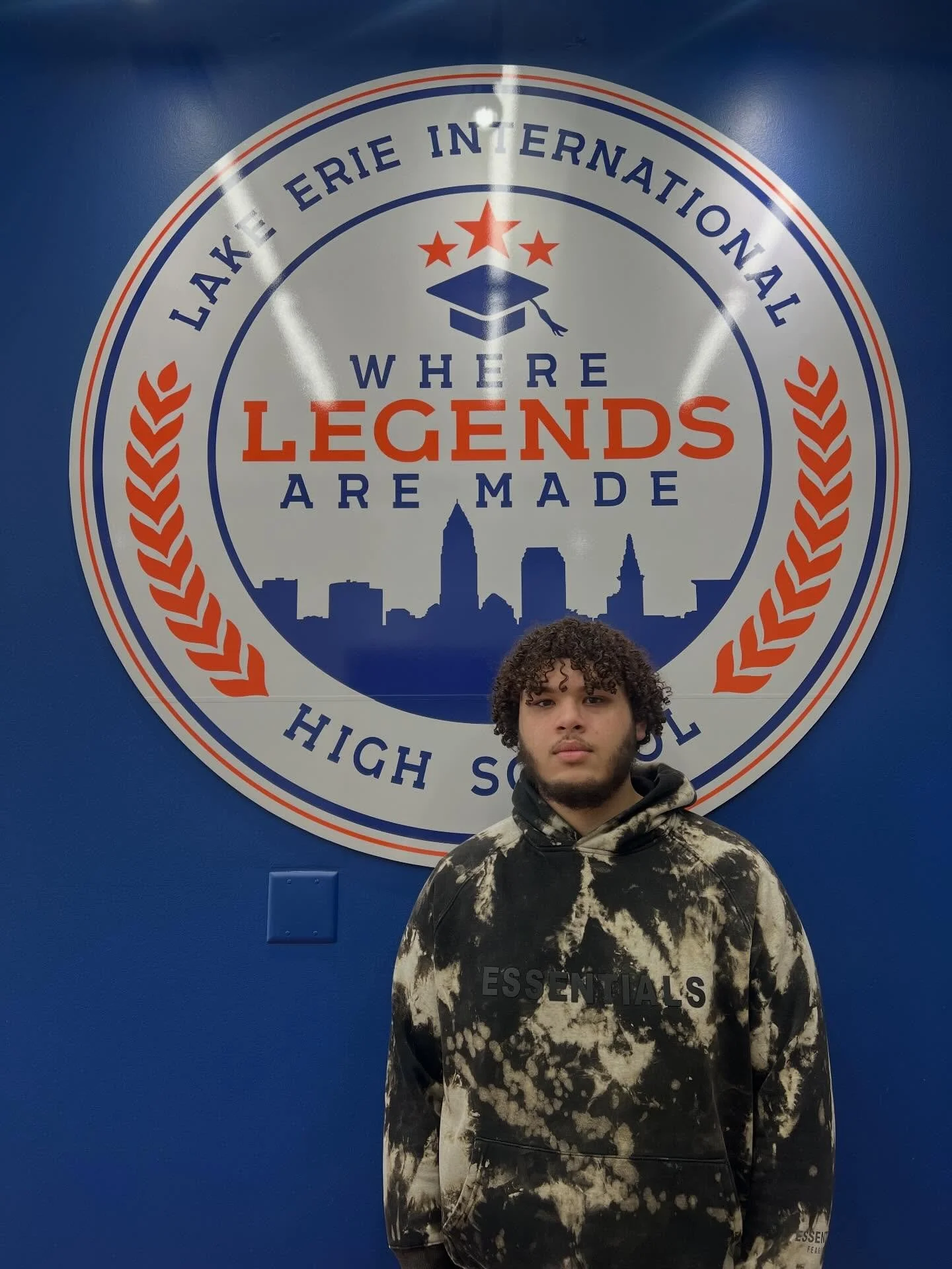 Our Student of the Week is Saleh Hammad! Saleh recently enrolled at Lake Erie High School. In that short time, he built a complicated engineering project, which most other students had given up on. He has completed 7 different courses since he enroll