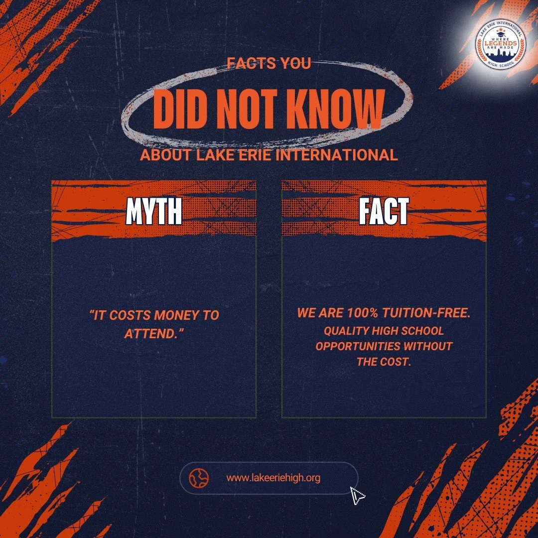 Things You Didn&rsquo;t Know About Lake Erie International High School:⁠
🔥 A 100% tuition-free high school. ⁠
📘 Students get personalized schedules.⁠
💼 Career-focused experiences that prepare students for what&rsquo;s next⁠
Get to know the LEIH co