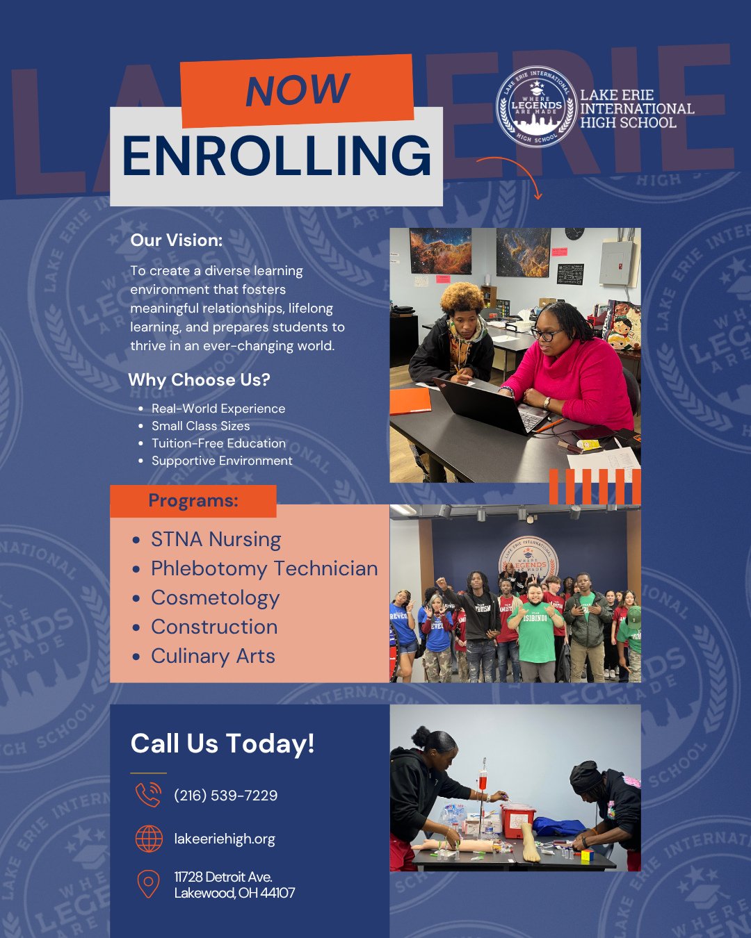 🎓 Your future starts here at LEIHS!⁠
We&rsquo;re NOW ENROLLING and ready to help students learn, grow, and build a path toward success. From hands-on career programs to a supportive school community, there&rsquo;s a place for you here. 💙✨⁠
⁠
📚 STN