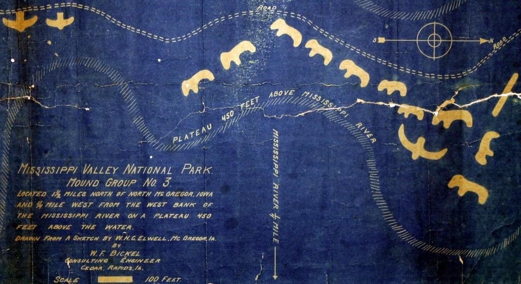  Historic document from the effort to create "Mississippi Valley National Park"&nbsp; in the early 20th Century which eventually lead to the establishment of Effigy Mounds National Monument. 