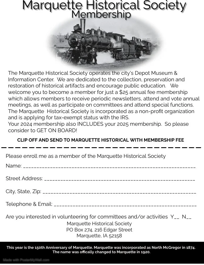 Marquette Historical Society Membership Form