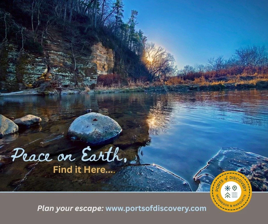 Sometimes peace isn't something you find - it's somewhere you go. 
The Ports of Discovery area offers quiet river views, scenic hiking trails, and the kind of natural beauty that reminds you to breathe a little deeper. #driftlessiowa #portsofdiscover