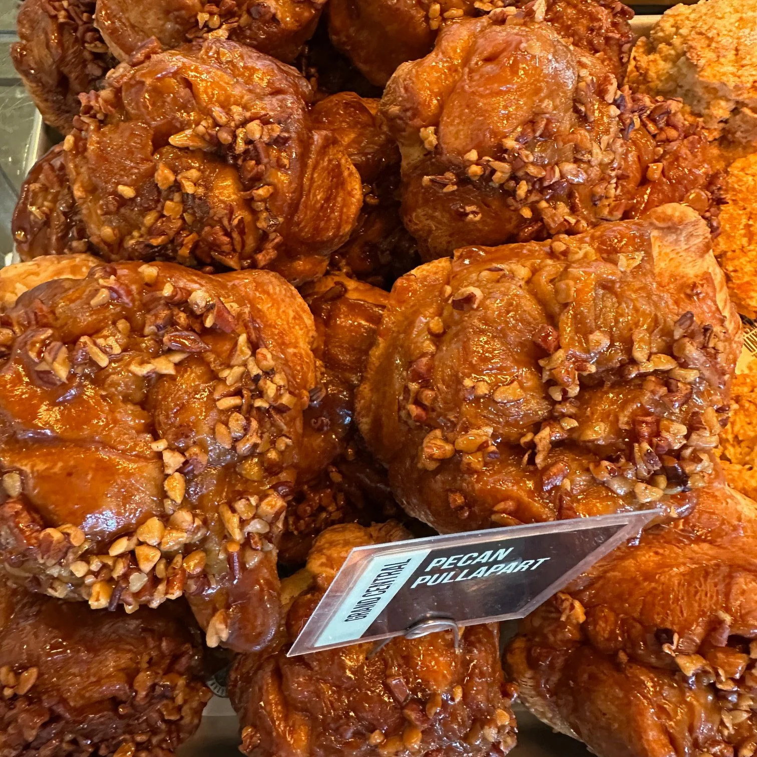 Close-up photograph of Pecan Pullapart pastries.