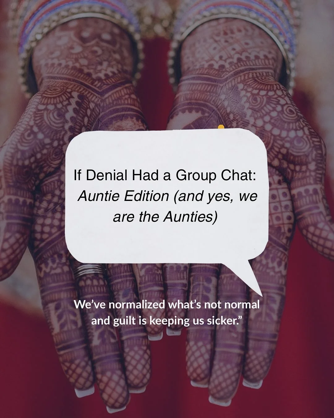 Sorry, not sorry.
I&rsquo;m done watching smart South Asian women treat their health like an afterthought.
I love our community, deeply.
But I&rsquo;m exhausted by the guilt, the shame, and the excuses.
Prioritizing your health isn&rsquo;t selfish. I