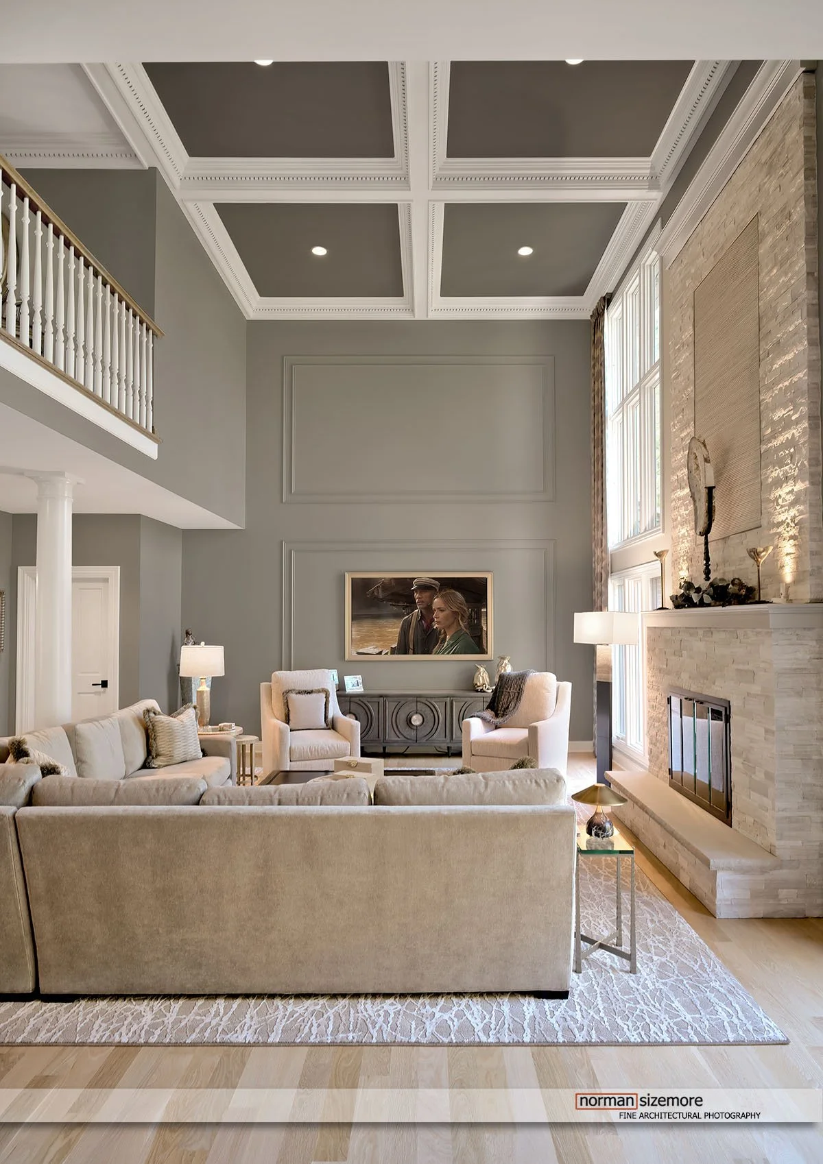 Transitional Great Room - — Chicago-based architectural & commercial ...