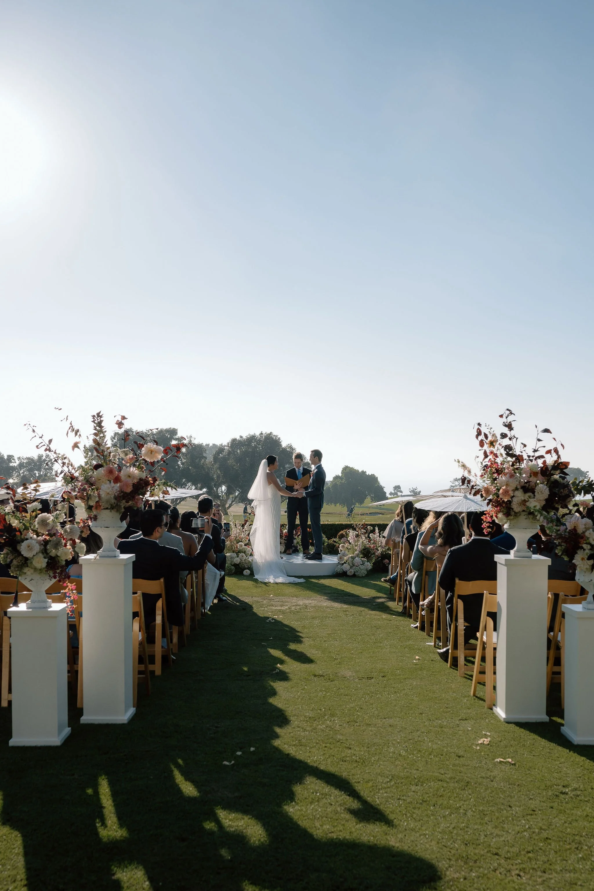 Rich fall wedding at the Lodge in Torrey Pines