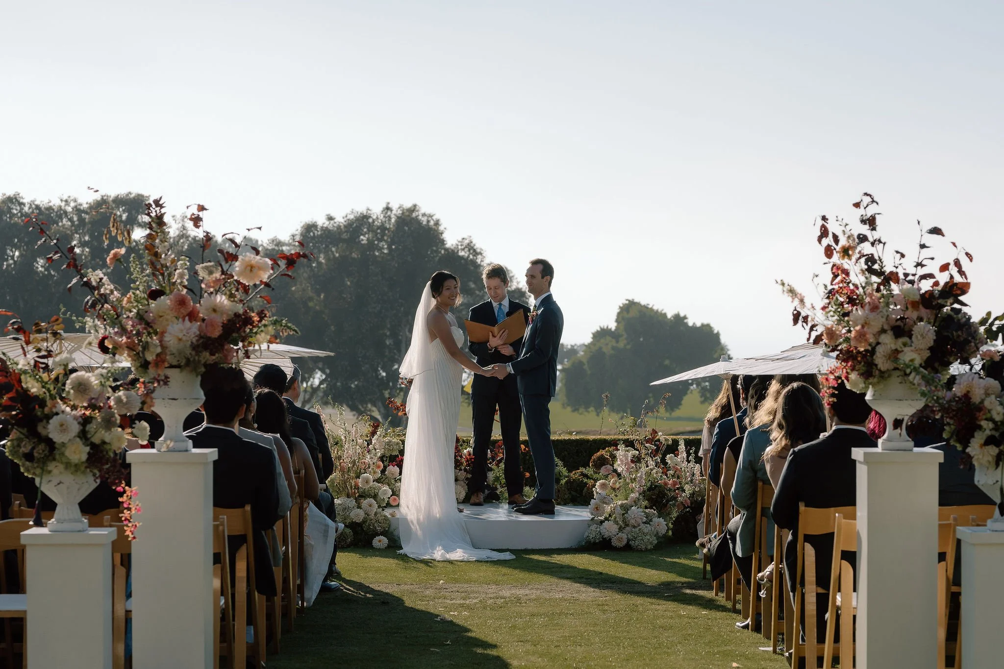 Rich fall wedding at the Lodge in Torrey Pines