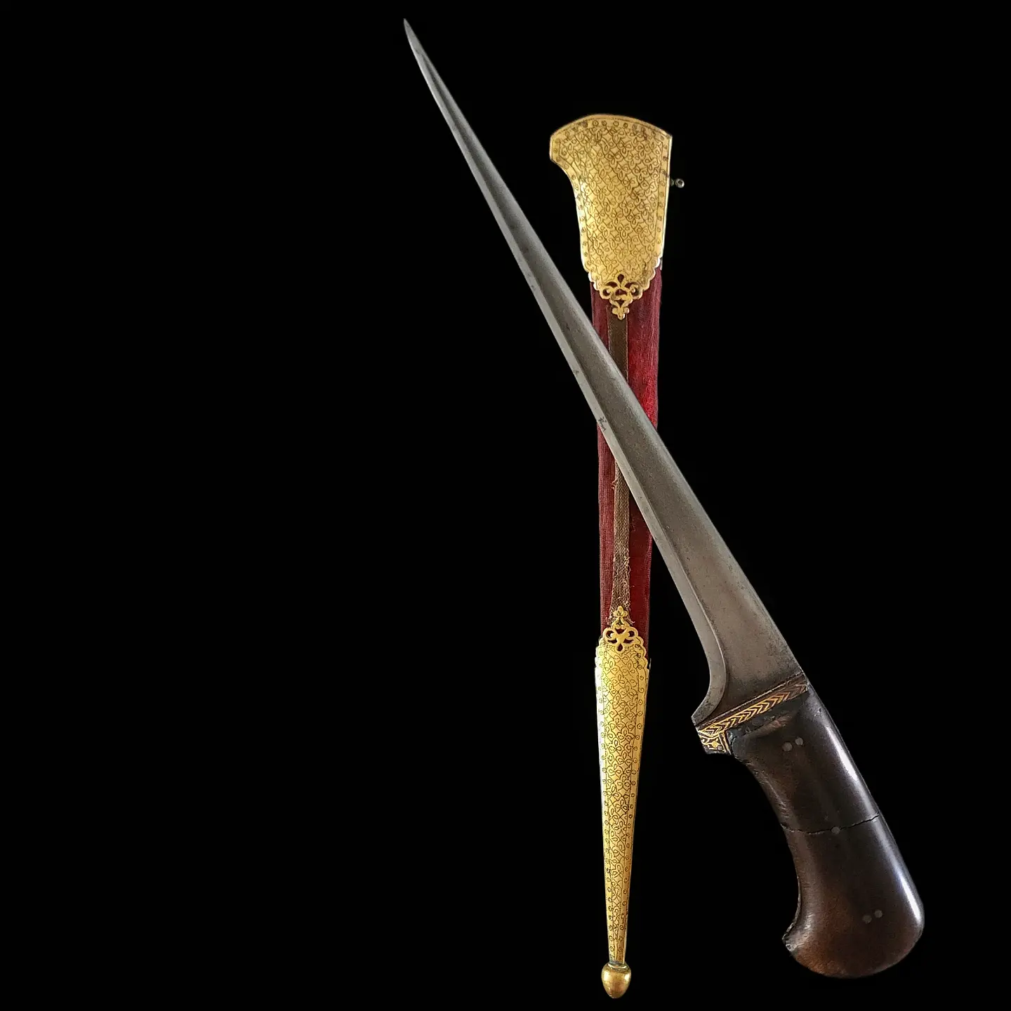 A Fine Large Indian Rhinoceros Horn Wootz Karud