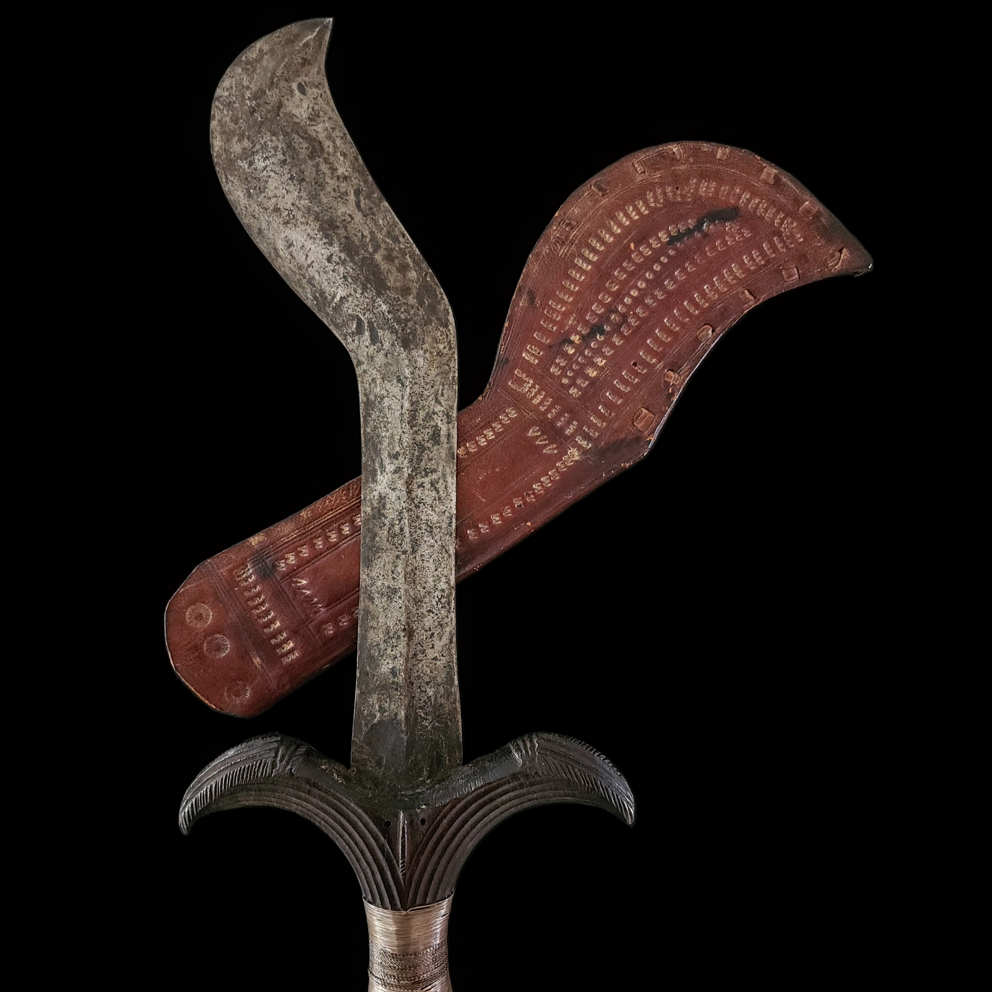 A Large Reverse Hook Beja Dagger