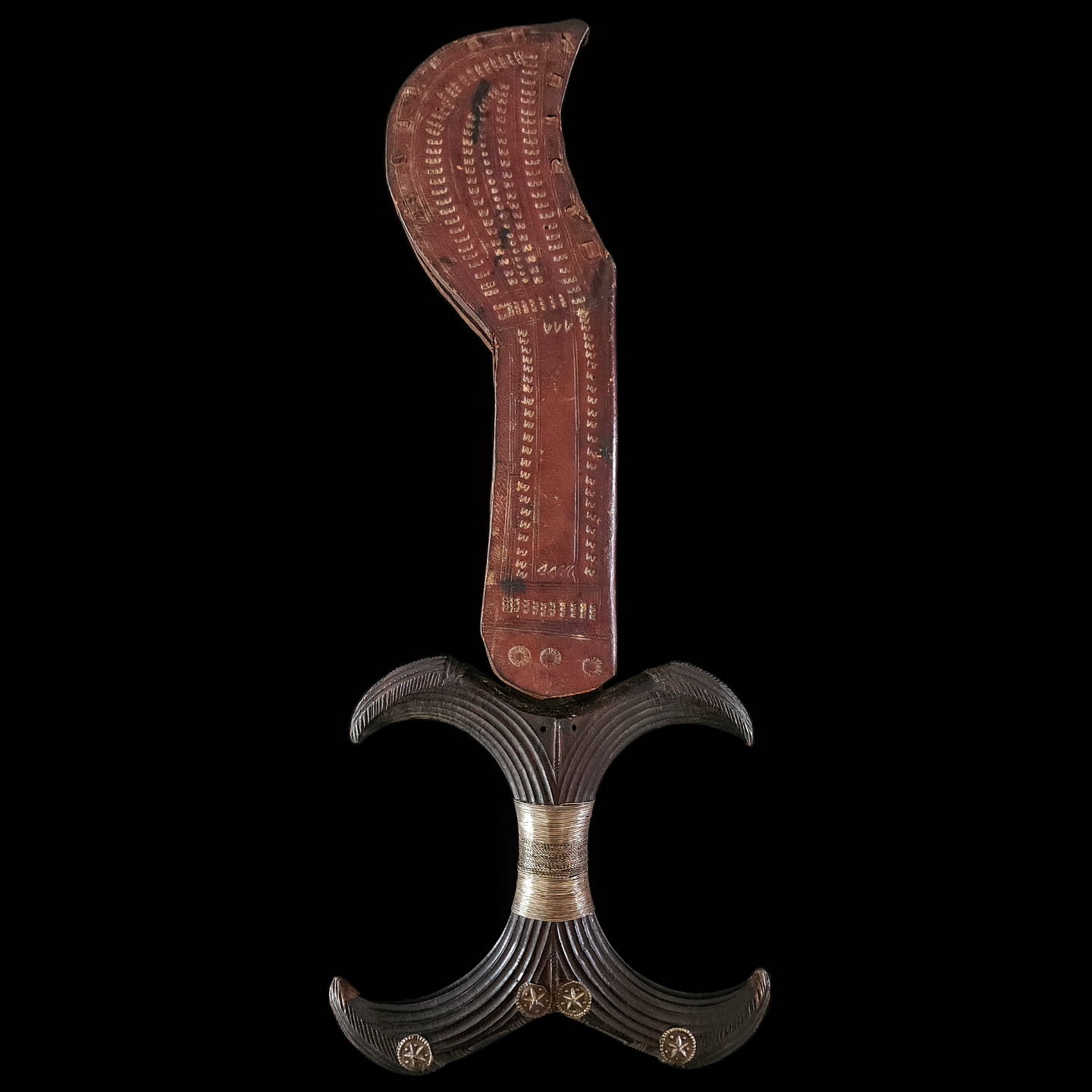 A Large Reverse Hook Beja Dagger