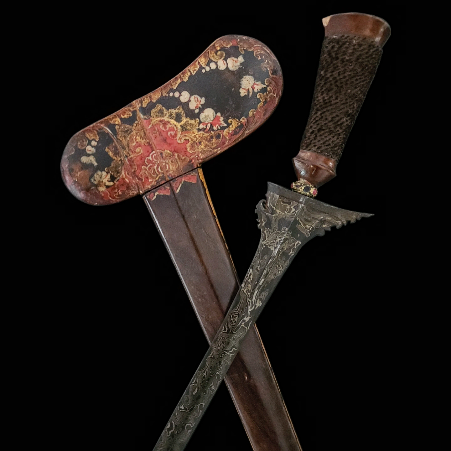 A Fine Lombok Painted Keris (Kris)