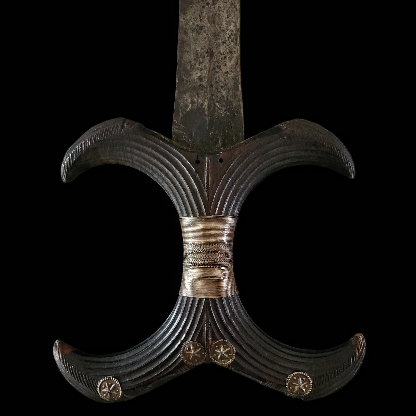 A Large Reverse Hook Beja Dagger