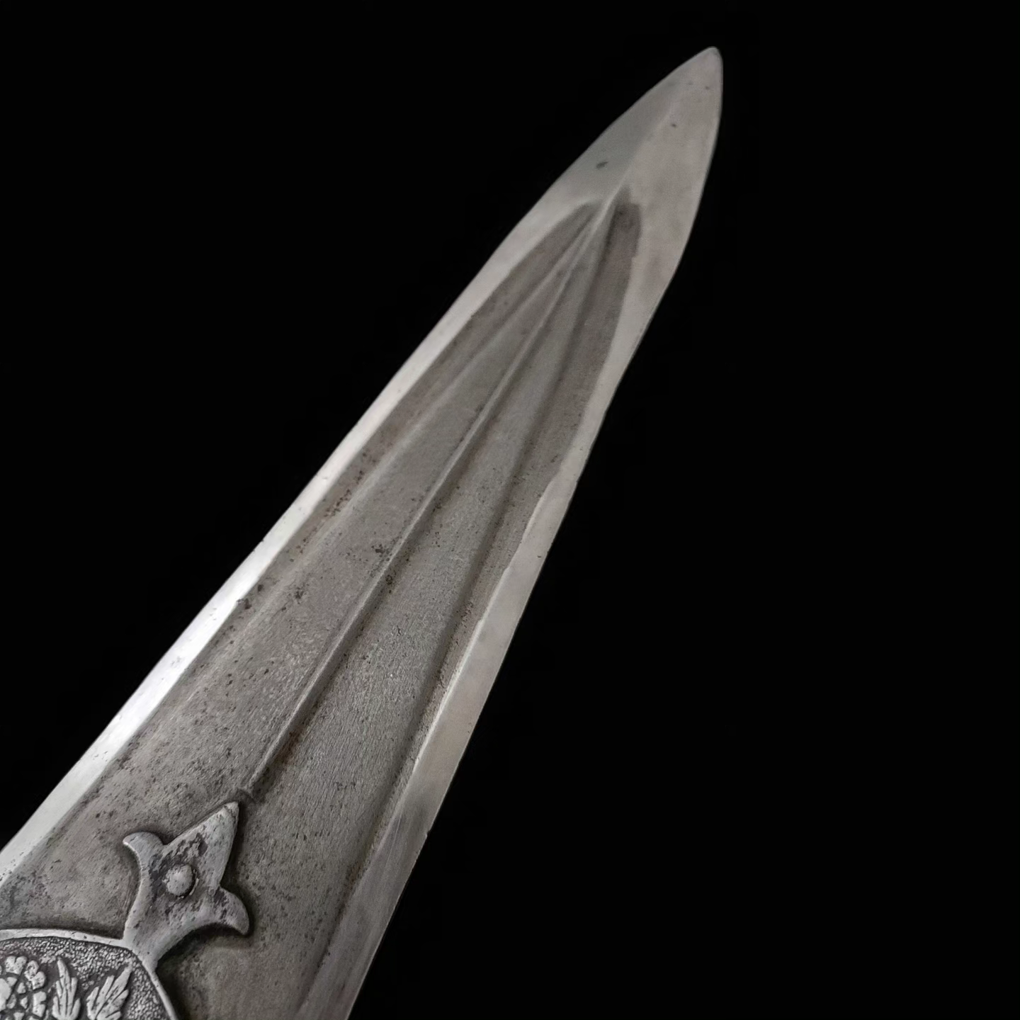 A Fine Large Indian crystalline Wootz Katar