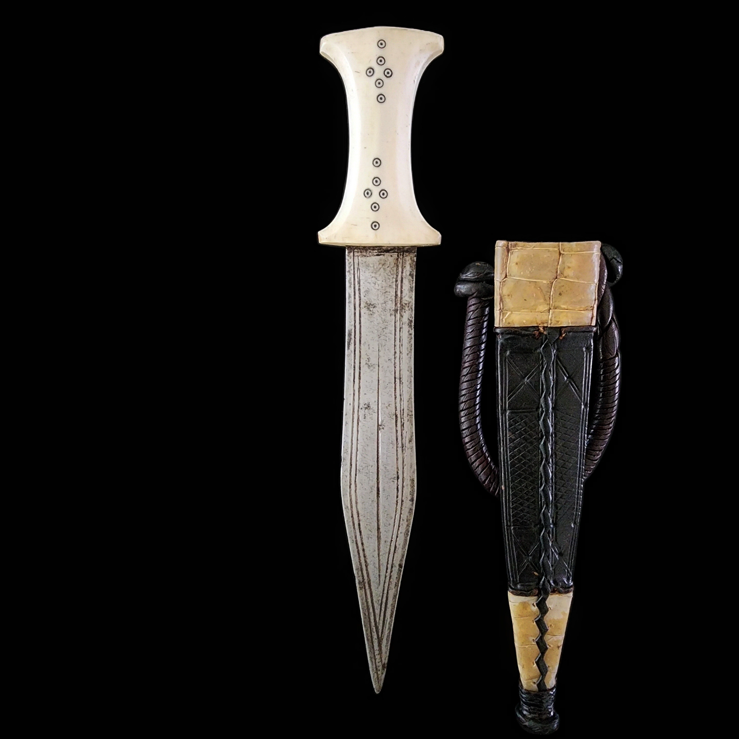 A Fine Azande Ivory Arm Dagger