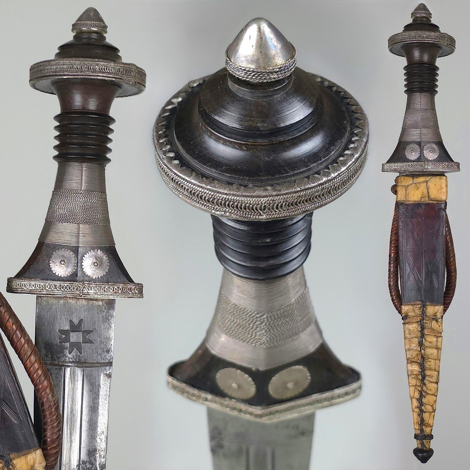 Very Fine Sudanese Silver Arm Dagger