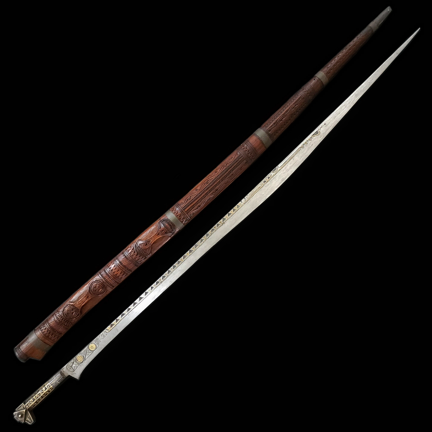 A Very Fine Kabyle Flyssa (Flissa) Sword with Sheath