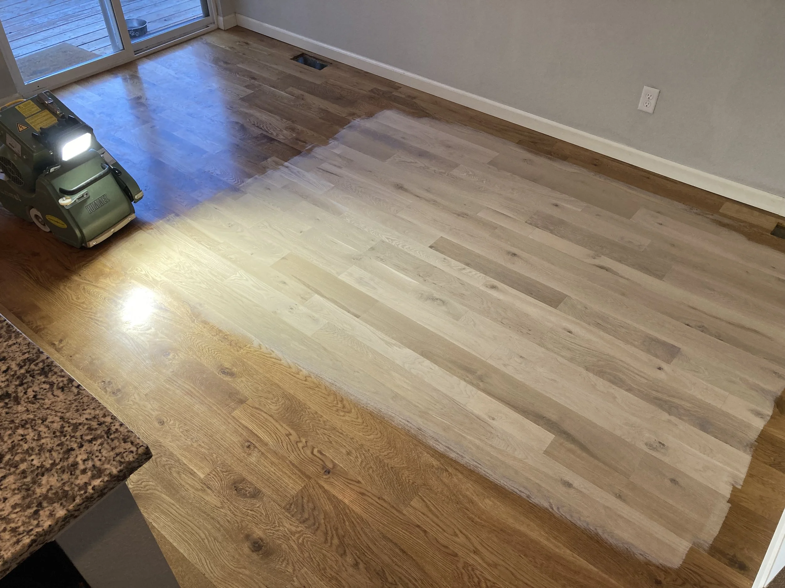 Hardwood refinishing