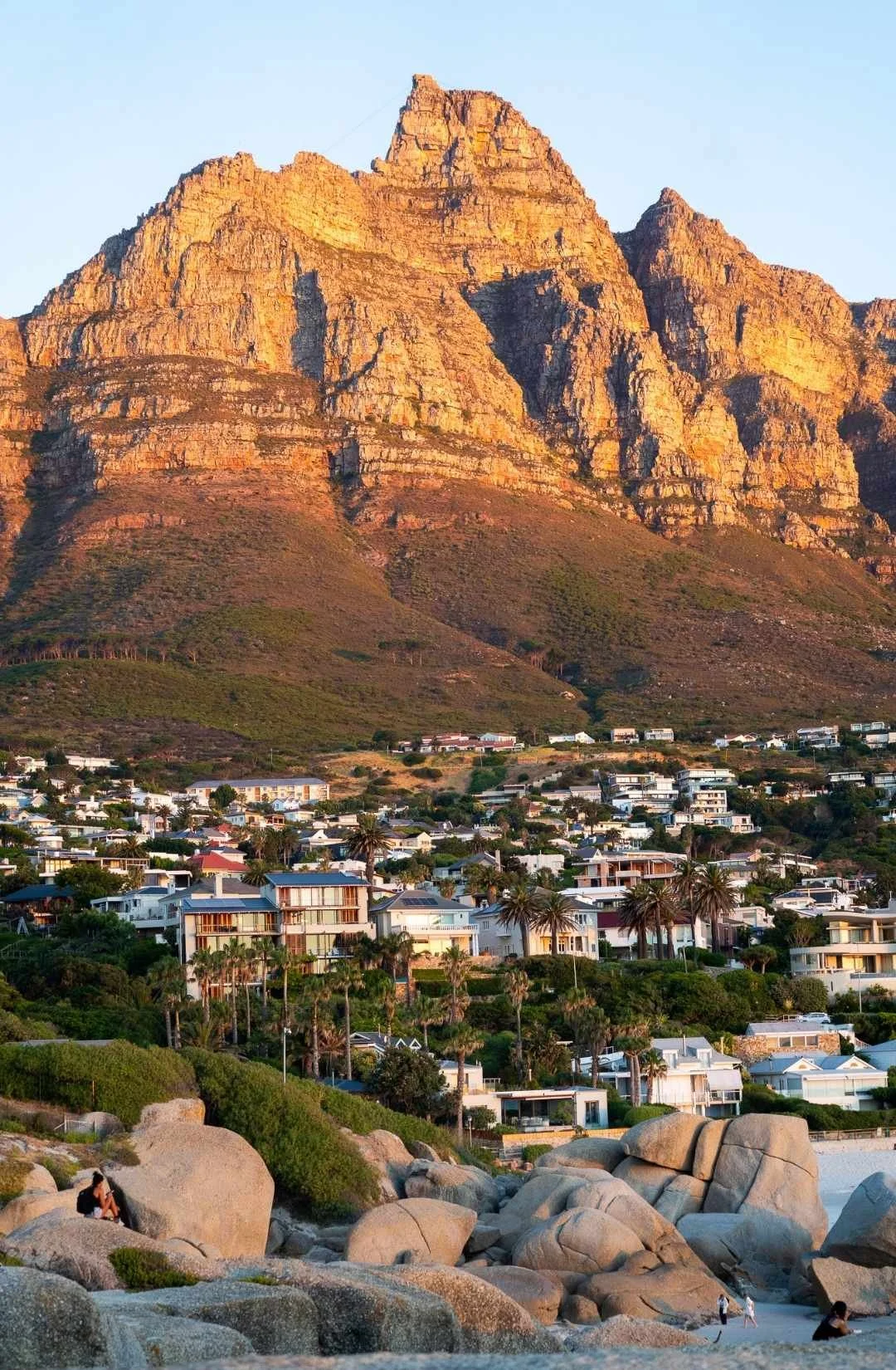 View of Cape Town’s coastline with mountains and ocean in the background