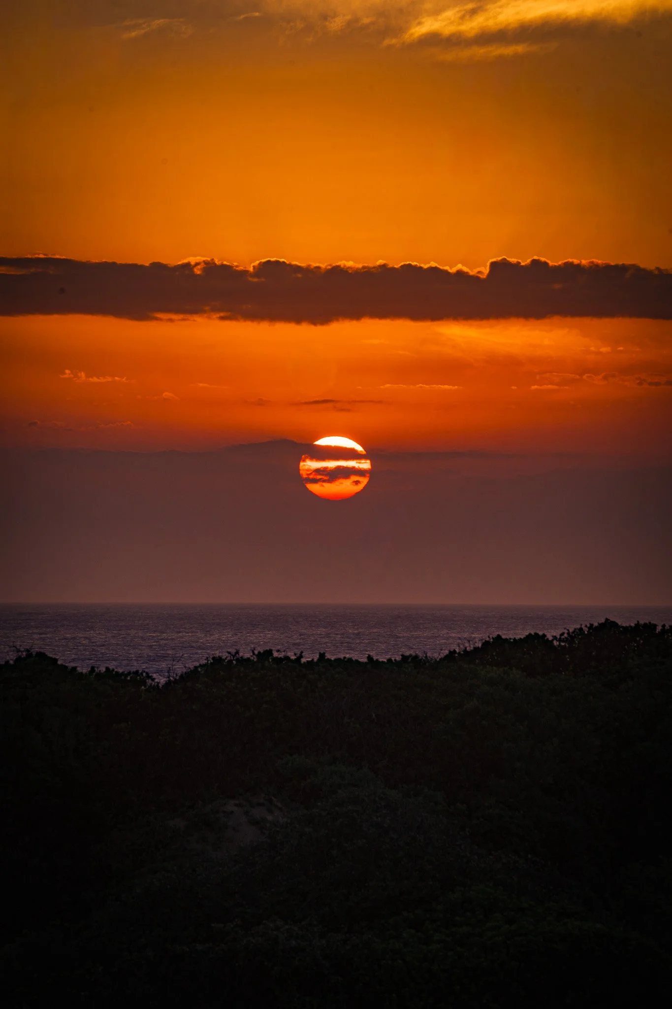 Sunset overlooking a beach in Sedgefield on The Garden Route in Cape Town, South Africa