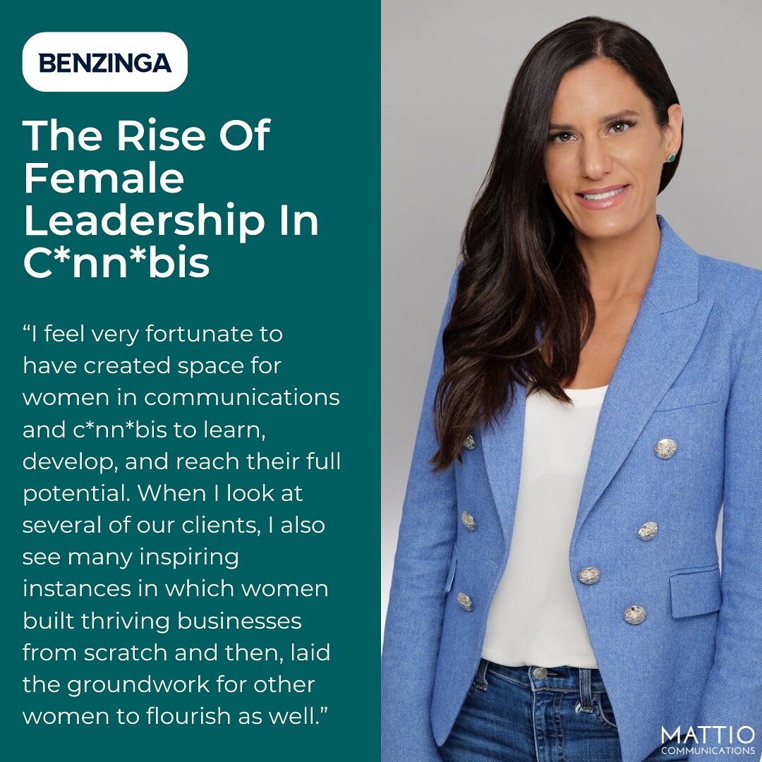 Our CEO and Founder, @RosieMattio, was featured in a recent Benzinga article alongside other women trailblazers in the c*nn*bis industry. Read more about how Rosie and other influential women are shaping the future of c*nn*bis leadership and advocati