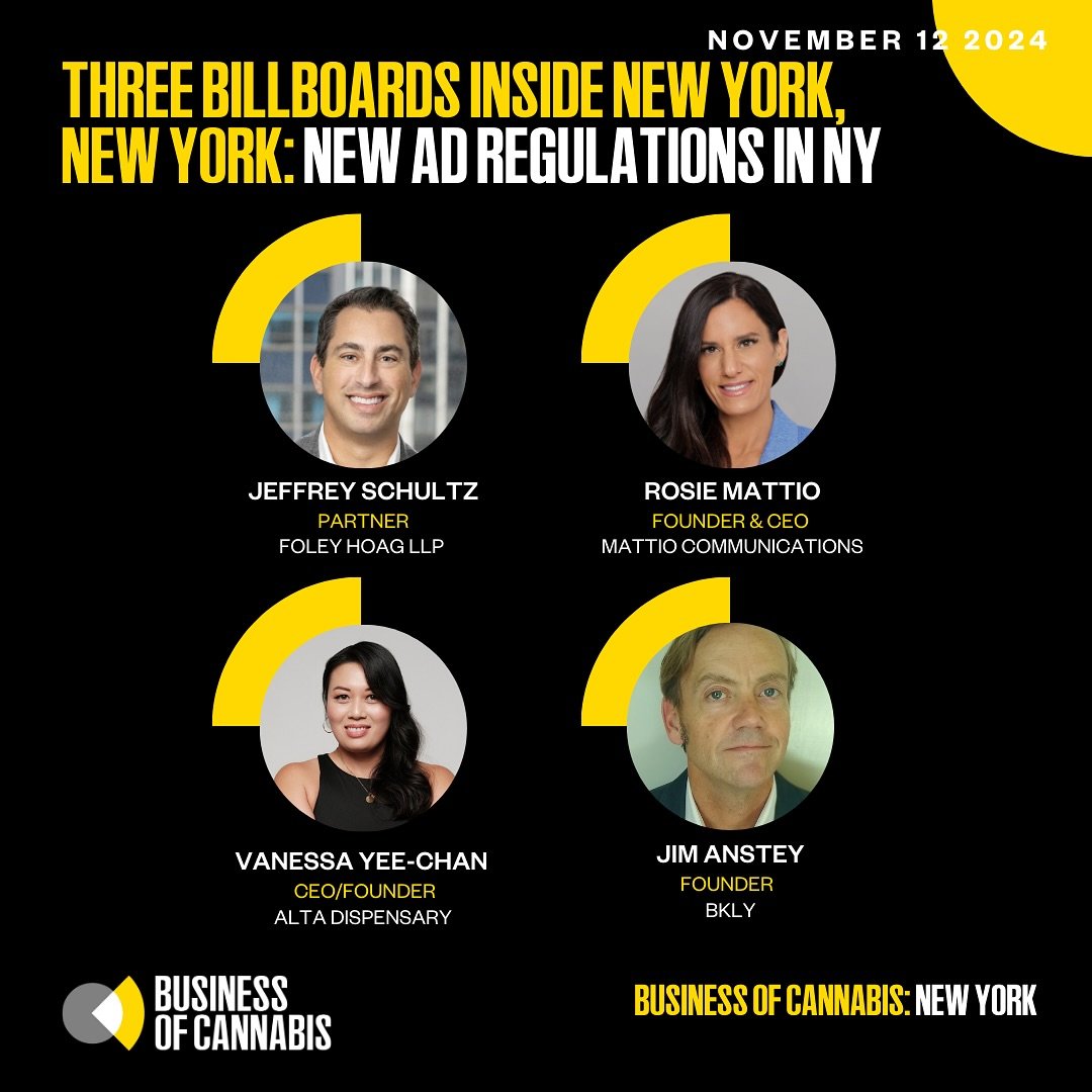 ✏️ Mark your calendars! On Nov. 12th, our CEO @rosiemattio will be speaking alongside other industry leaders at the Business of C*nn*bis: New York.

You won&rsquo;t want to miss this, get your tickets at newyorkcannabis.live 🎟️
