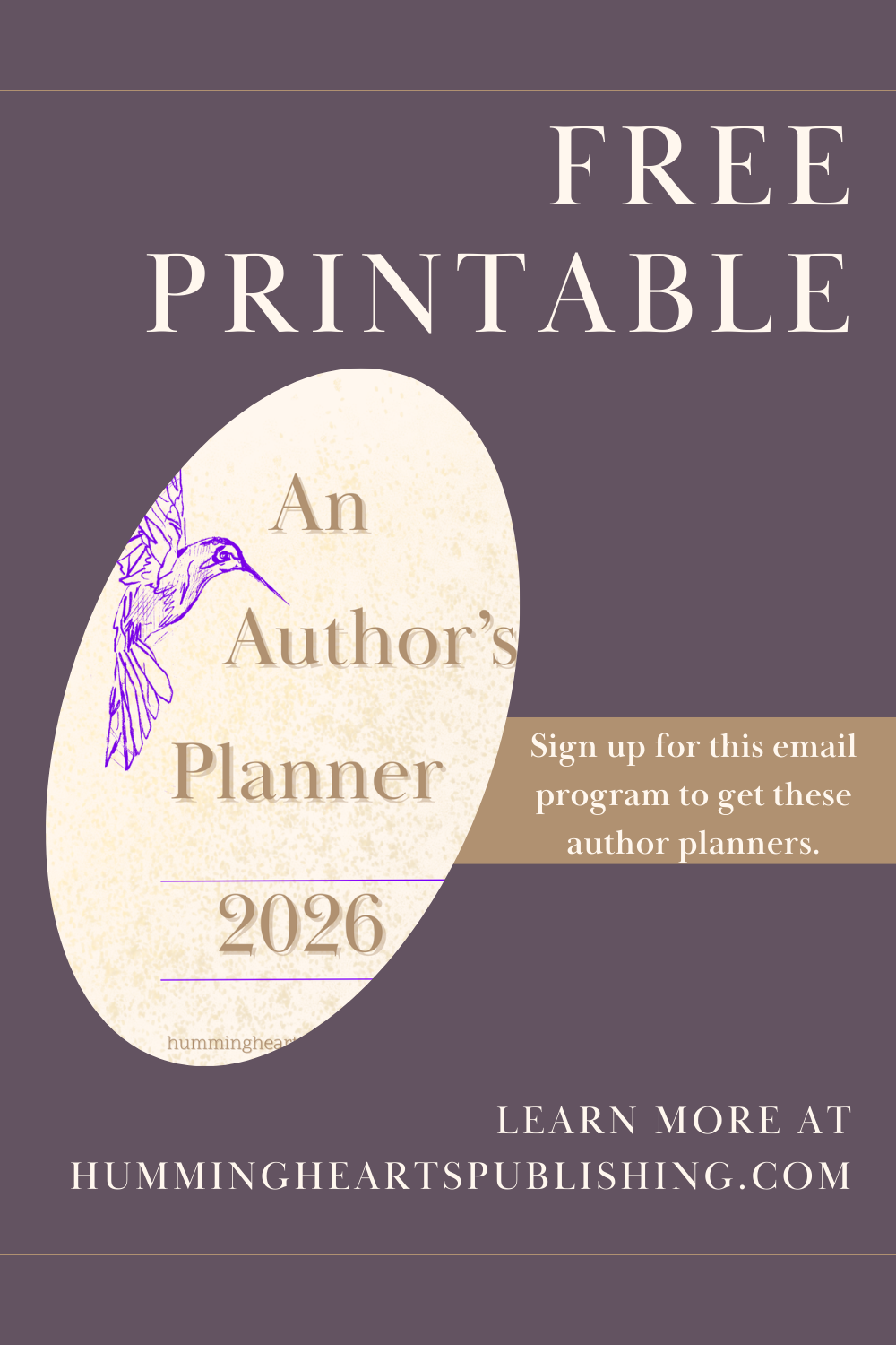an author's planner for writers