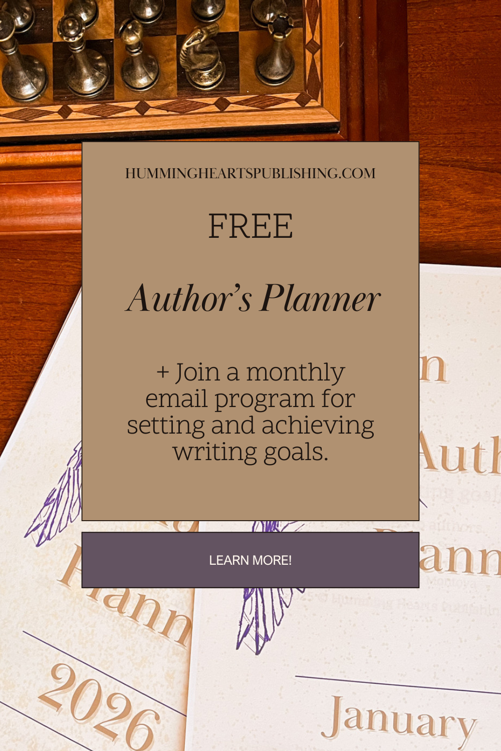 free printable planner for setting writing goals
