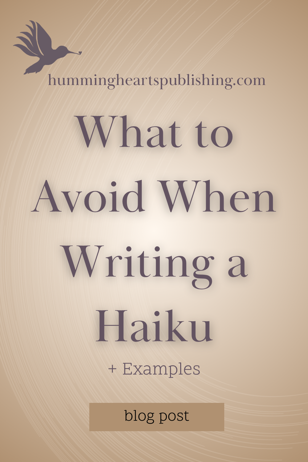 What to avoid when writing a haiku