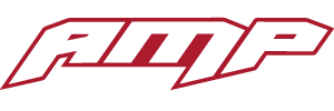 AMP Tire logo in red and white text