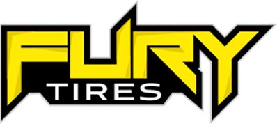 Fury Tires logo with yellow and black text on a gray background.