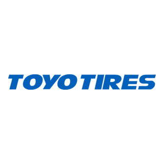Toyo Tires logo with a stylized tire and the company name in blue and black text.