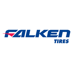 Falken Tires logo in blue with red and white design element