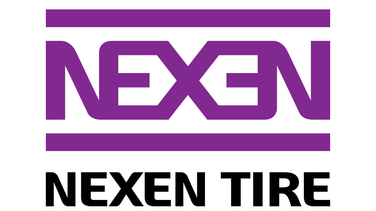 Logo with the word 'NEXEN' in bold purple letters, and the words NEXEN TIRE beneath it.