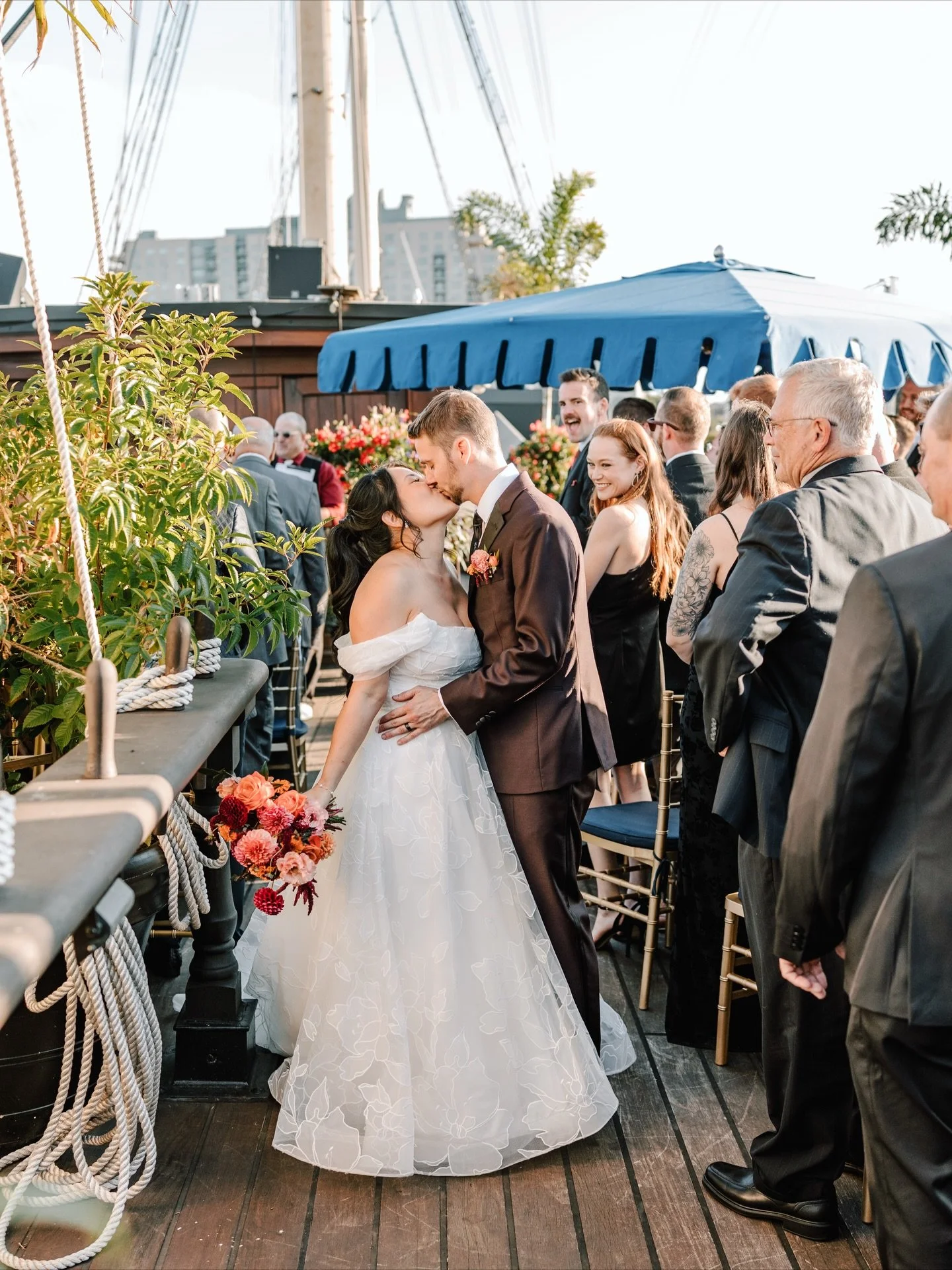 Matt and Jillian on the Moshulu! 

Getting married on an actual boat in Philadelphia, like&hellip; how iconic. This was my first time photographing a wedding on a boat and it ended up being one of my favorite weddings this year. These two brought the