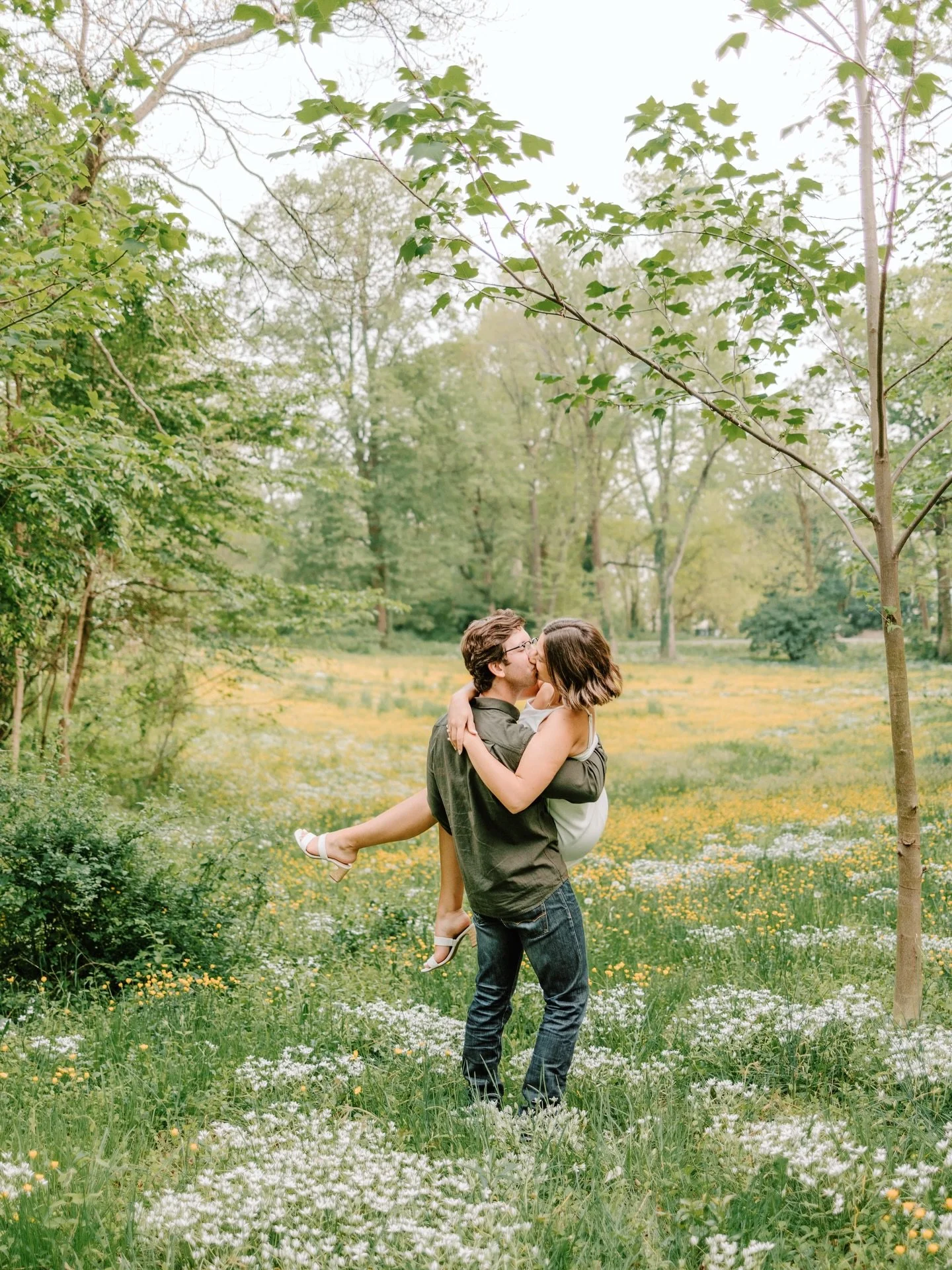 From spring engagement to spring wedding 🤍🌿

Alysa and Dylan started their story with me at Portico at Awbury Arboretum, surrounded by soft green blooms and that fresh spring light. One year later, they were saying their vows at HollyHedge Estate, 