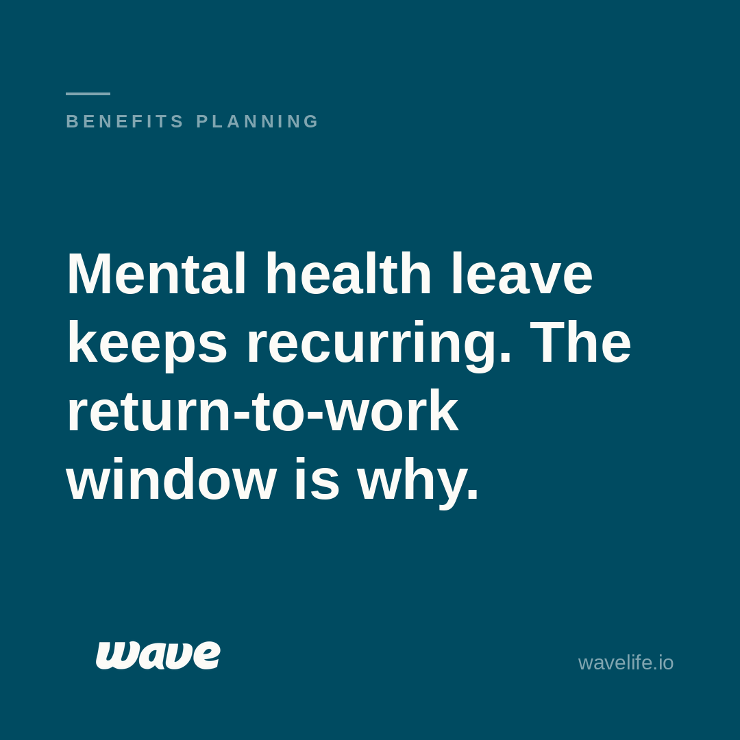The Return-to-Work Gap: Why Mental Health Leave Keeps Recurring