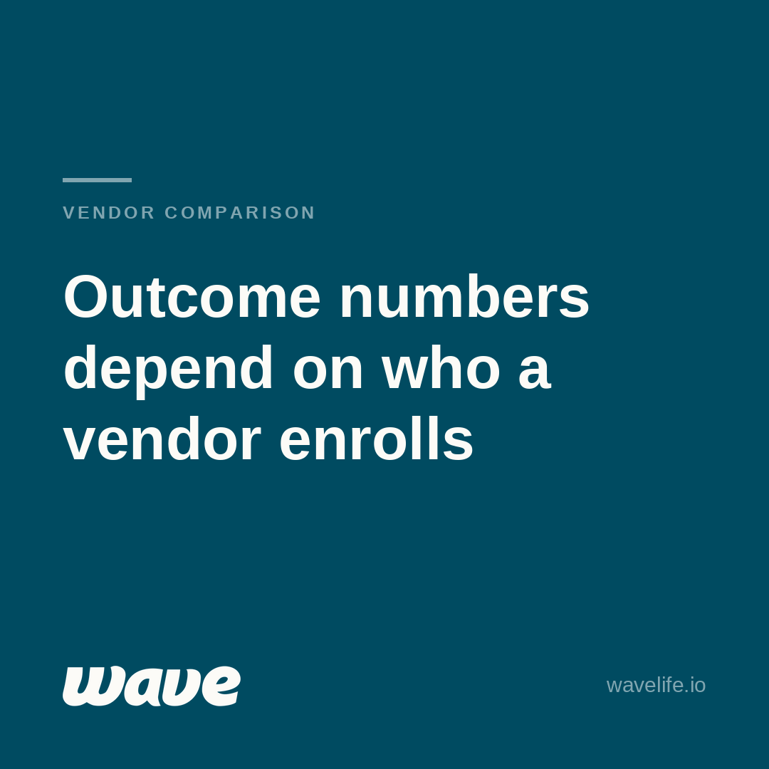 Outcome Numbers Depend on Who a Vendor Enrolls</span>