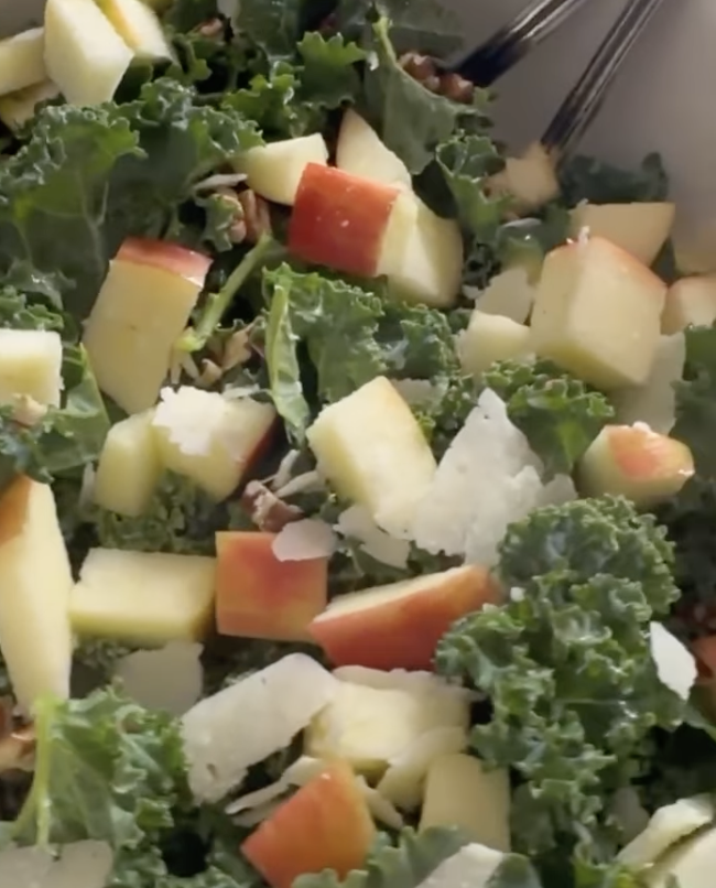 Kale Salad with Apples and Dates