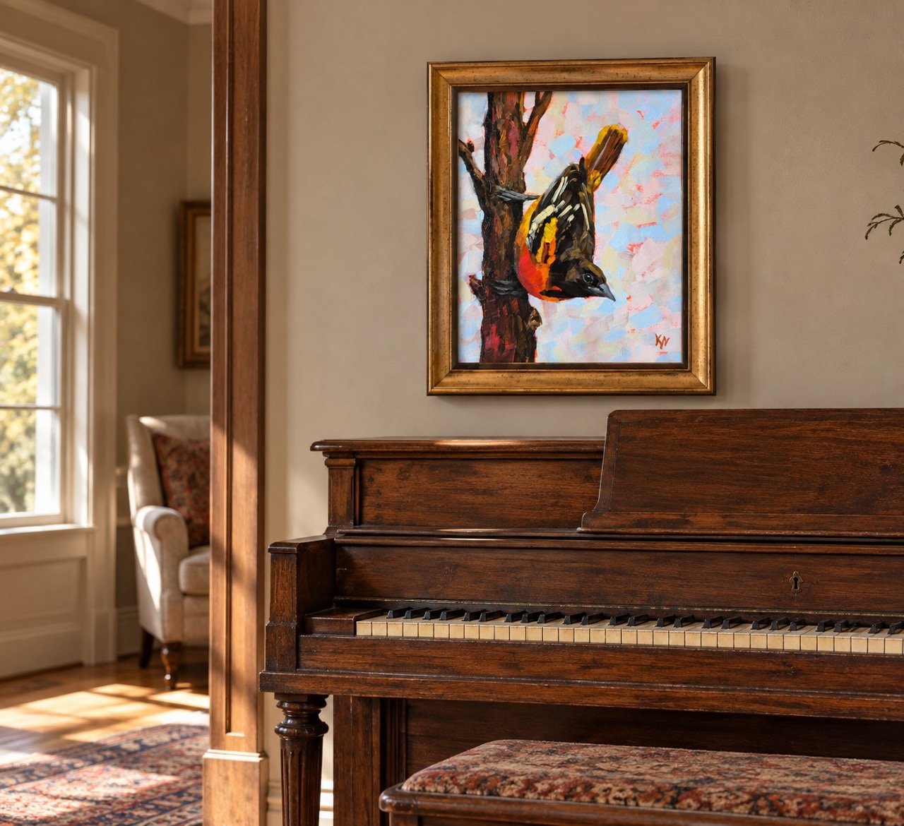 Kristina Joy American oriole painting