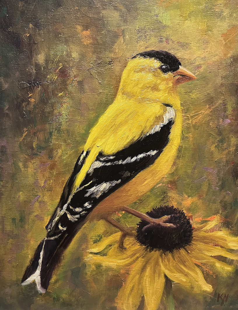 American goldfinch painting for sale