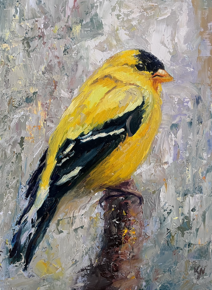 american goldfinch painting for sale